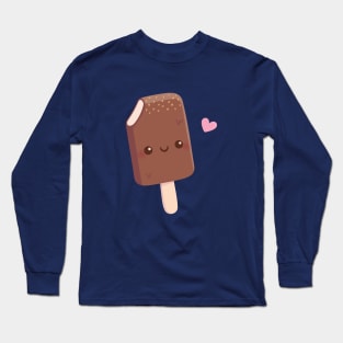 Cute Chocolate Coated Vanilla Ice cream Long Sleeve T-Shirt